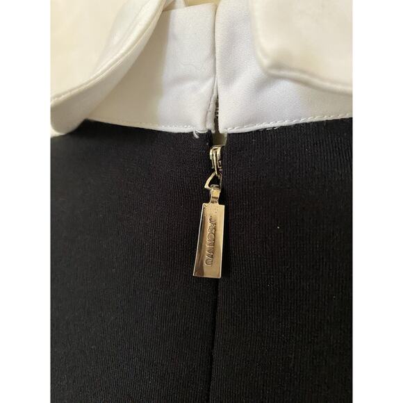 Jason Wu Dress Sheath Black Midi Half Sleeve Lined Collar Back Zip 8 M - Picture 4 of 7